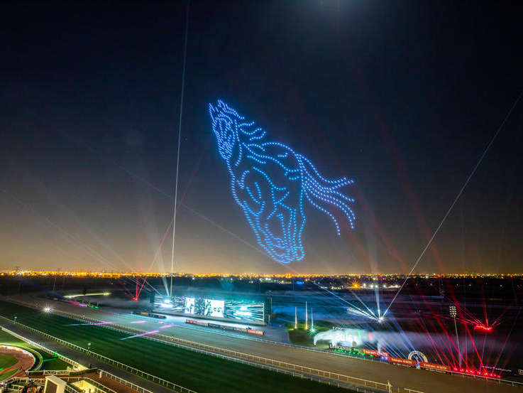 Dubai World Cup 2021 drone show uai